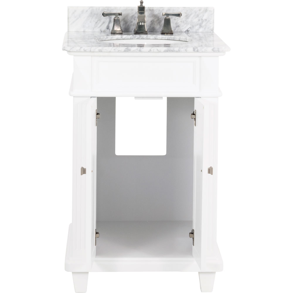 24" Douglas vanity in White with top
